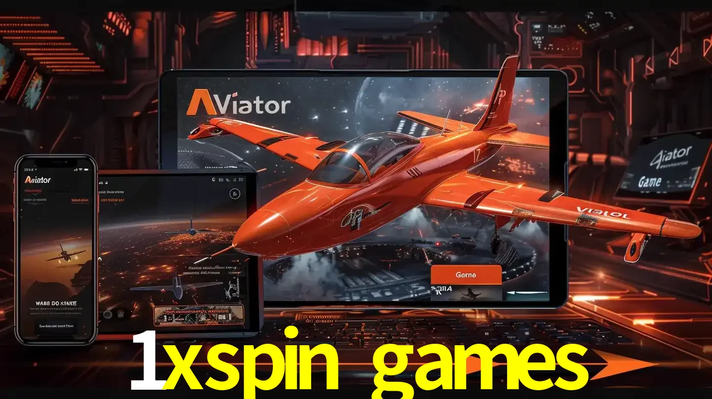 Apresentação tecnológica do jogo Aviator com um avião saindo da tela de um tablet, demonstrando a experiência imersiva em múltiplos dispositivos no 1xspin games.