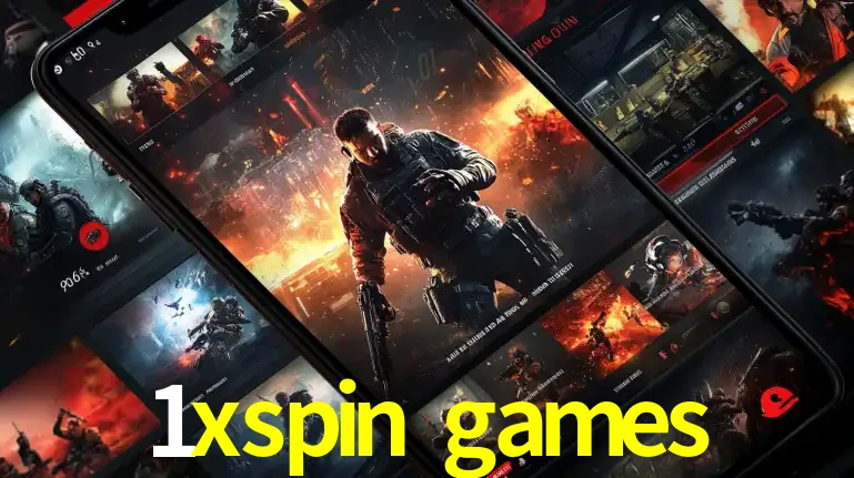 Tela de um celular exibindo uma galeria de jogos de tiro com temática militar, mostrando a variedade de e-sports disponíveis para apostas na plataforma de entretenimento 1xspin games.