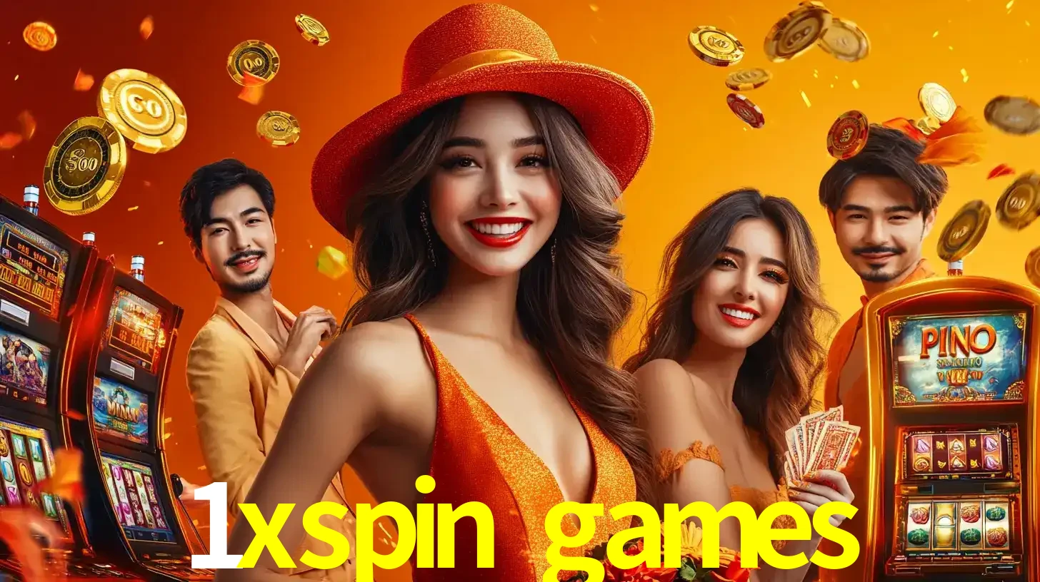 Grupo de amigos asiáticos sorrindo e se divertindo com máquinas de caça-níqueis em um ambiente festivo, celebrando suas vitórias nos jogos de cassino do 1xspin games.
